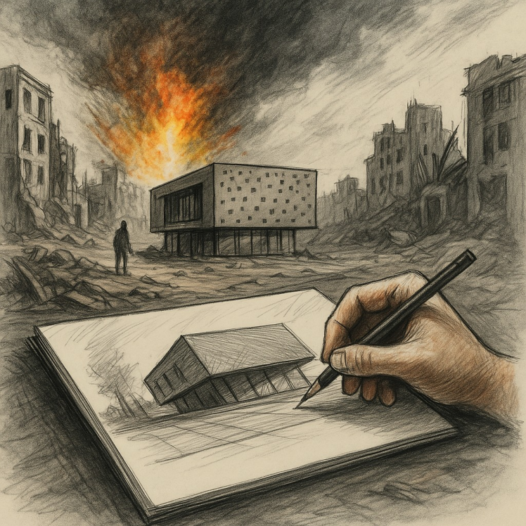 اسکیس معماری و جنگ